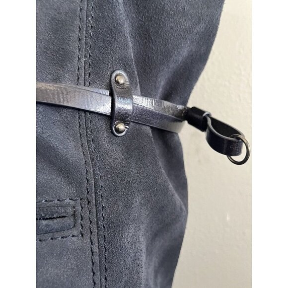 Gianni Bini Large Tote Bag Blue Suede style bucket - Picture 15 of 16